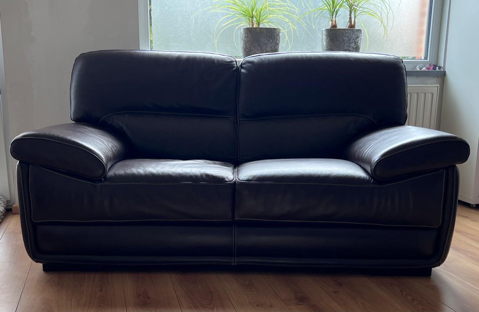 Lederen zetel Te Koop (nog in zeer goede staat), Huis en Inrichting, Ophalen, Zo goed als nieuw, Leer