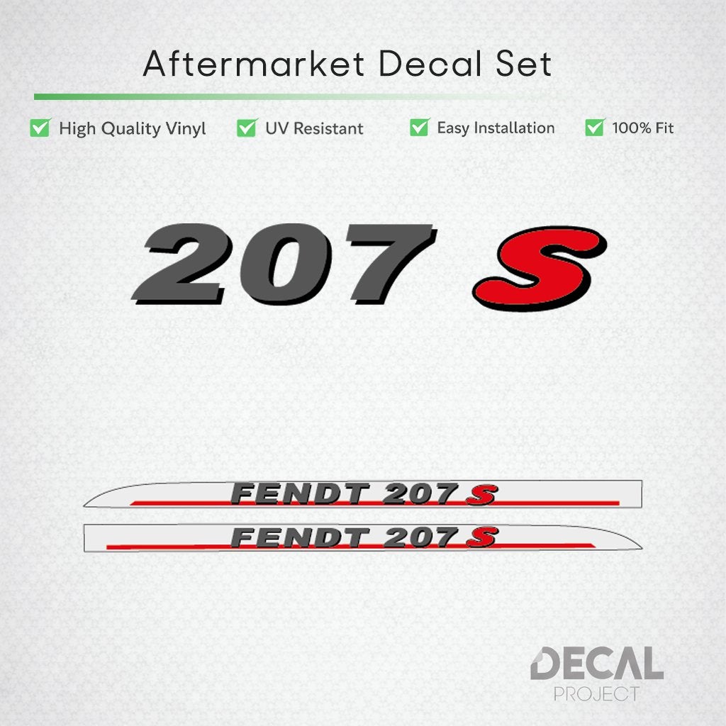 Autocollants de rechange Fendt 207 - 209, Envoi