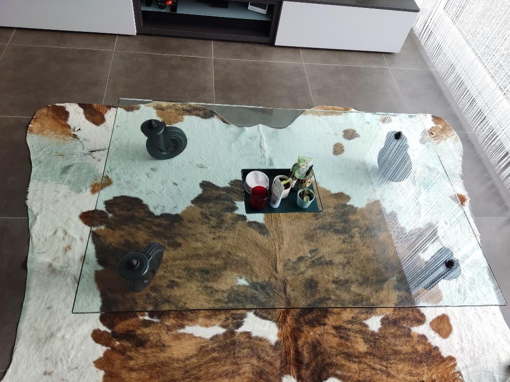 Tavolo con ruote - Fontana Arte, Huis en Inrichting, Ophalen, Gebruikt, Glas, Minder dan 50 cm