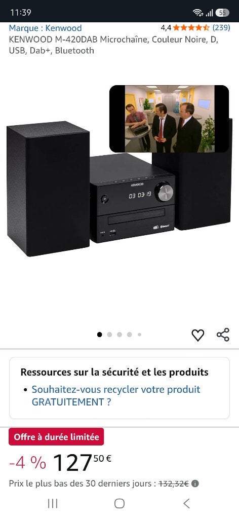 Kenwood cd micro system, Enlèvement, Comme neuf, Autres marques, Avec radio