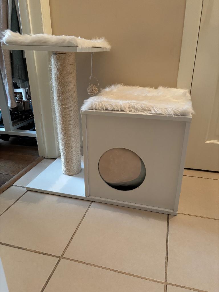 Kattenboom/krabpaal/kattenhuis, Dieren en Toebehoren, Ophalen, Zo goed als nieuw, Krabpaal