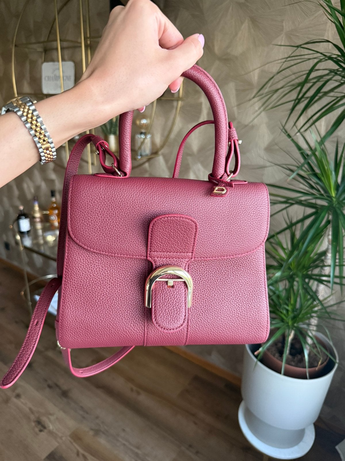 Delvaux brillant mm bordaux. Met schouderriem, Enlèvement, Neuf, Sac à main