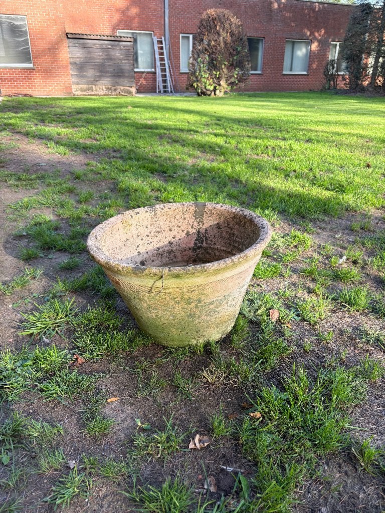 Betonnen bloempot, Ophalen, Gebruikt, Rond, Tuin