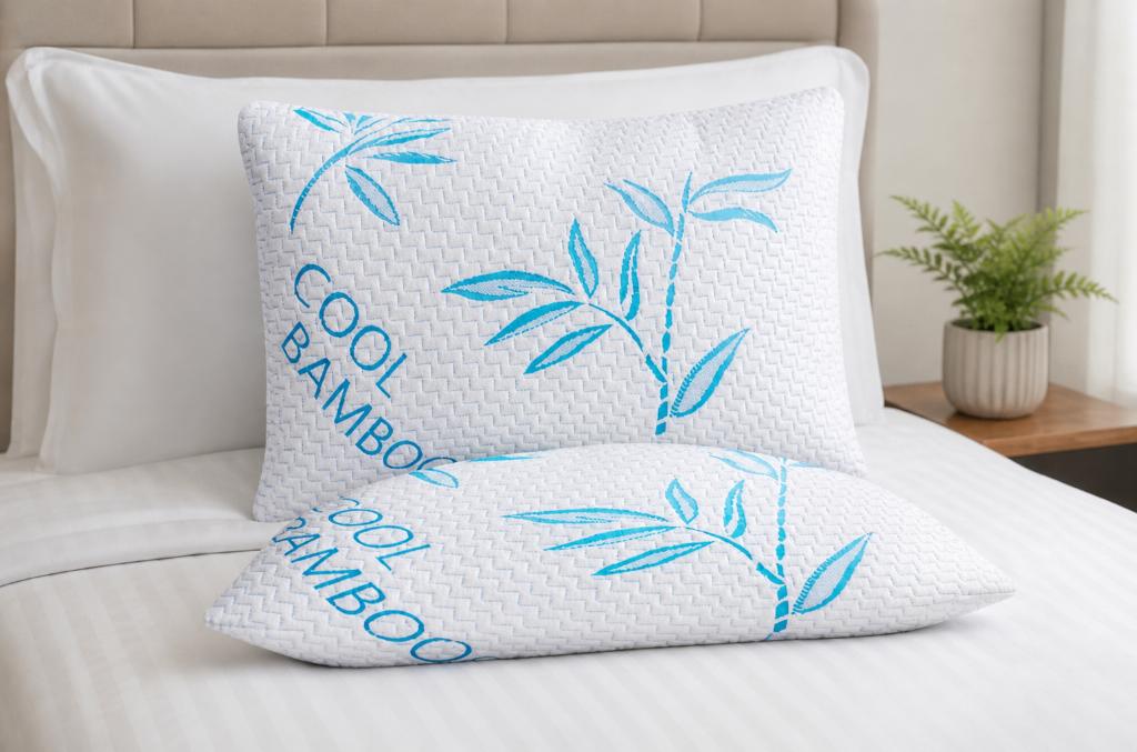 Cool Bamboo hoofdkussens ( 2 stuks ), Huis en Inrichting, Slaapkamer | Beddengoed, Eenpersoons, Verzenden, Wit, Nieuw