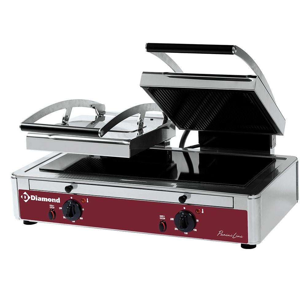 Grill Panini DOUBLE vitrocéramique, Envoi, Plaques amovibles, Neuf