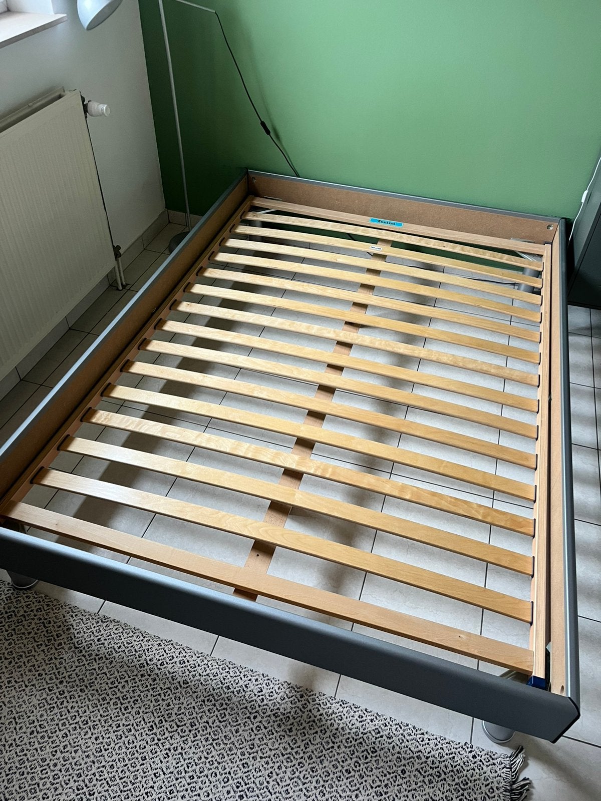 Tweepersoonsbed, Gris, Enlèvement, Utilisé, 200 cm