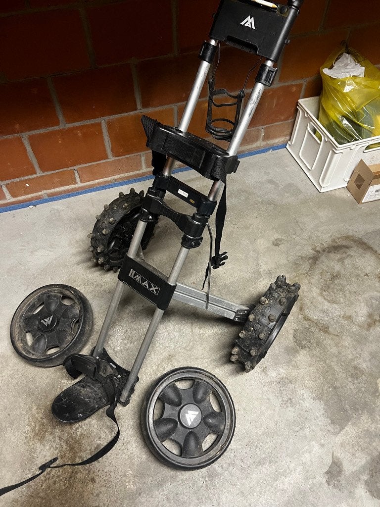 nklapbare golfkar / trolley (MAX) met extra winterwielen, Ophalen, Gebruikt, Golfkar, Overige merken
