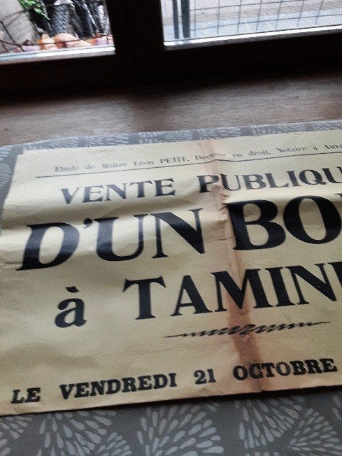 Affiches notariales de vente publique année 1950, Enlèvement ou Envoi, Utilisé, Affiche ou Poster pour porte ou plus grand, Publicité