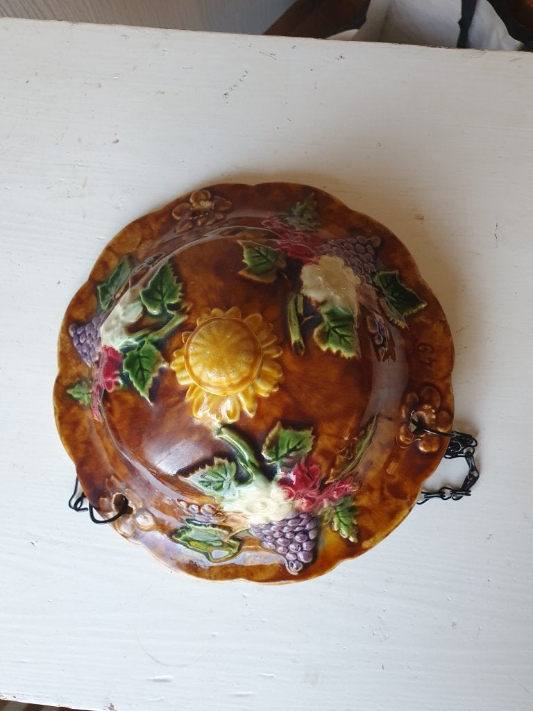Pot de fleurs suspendu en majolique antique (n 49), Enlèvement ou Envoi