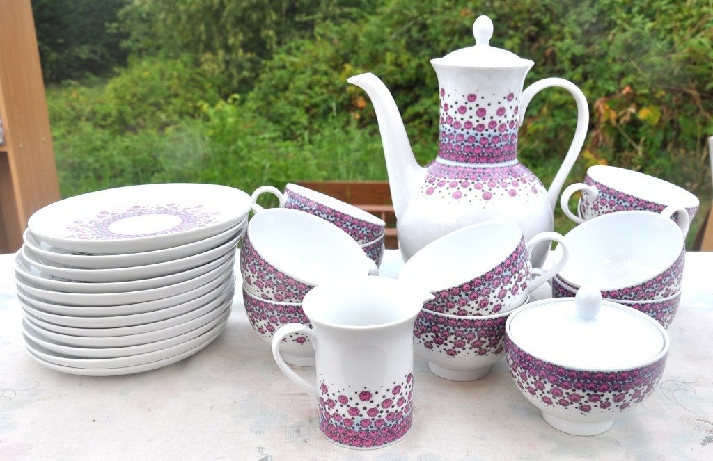 service a café melitta 12 personnes manque 1 tasse, Antiquités & Art, Enlèvement ou Envoi