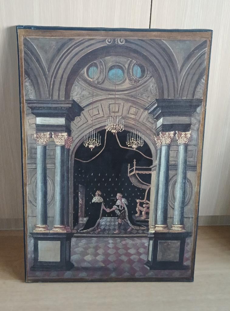 Vrijmetselarij Franc-macon repro schilderij hogere graden, Enlèvement ou Envoi