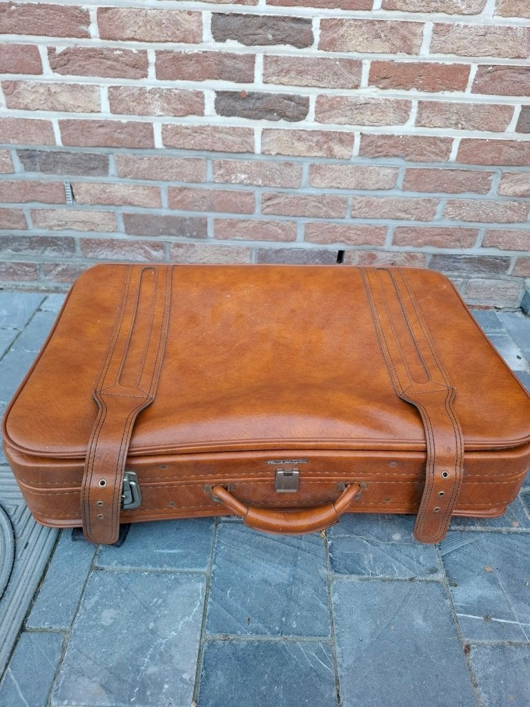 vintage reiskoffer, Ophalen, Zo goed als nieuw, Leer
