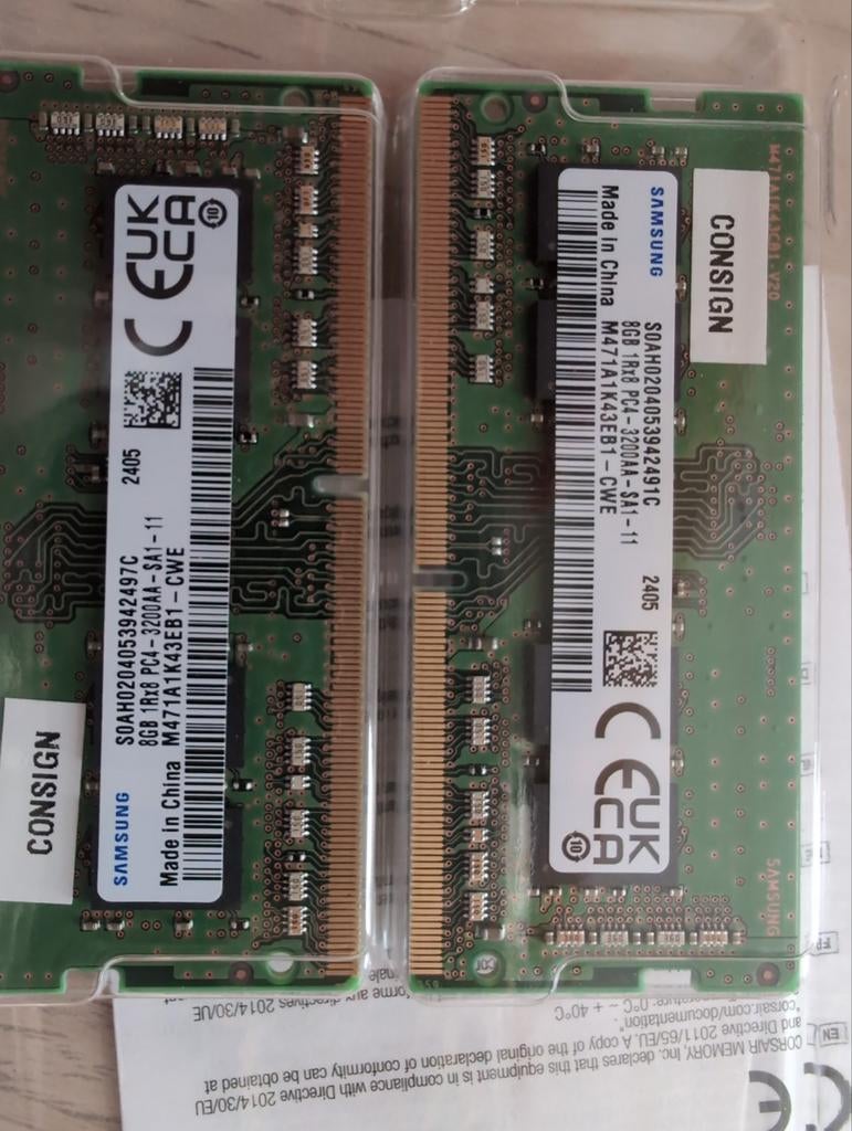 2x8GB DDR4 RAM pour Portable, Informatique & Logiciels, Mémoire RAM, Enlèvement, DDR4