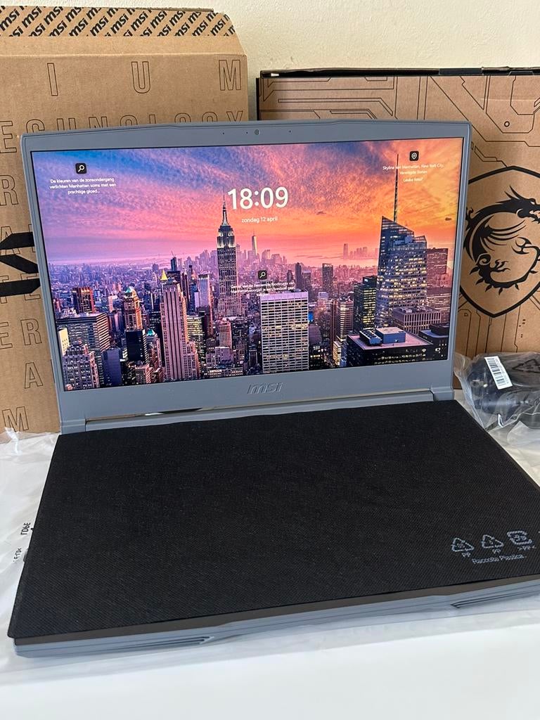 NIEUW - MSI Thin 15 Gaming Laptop – i7 / RTX 4050 – 16GB RAM, Enlèvement, Comme neuf