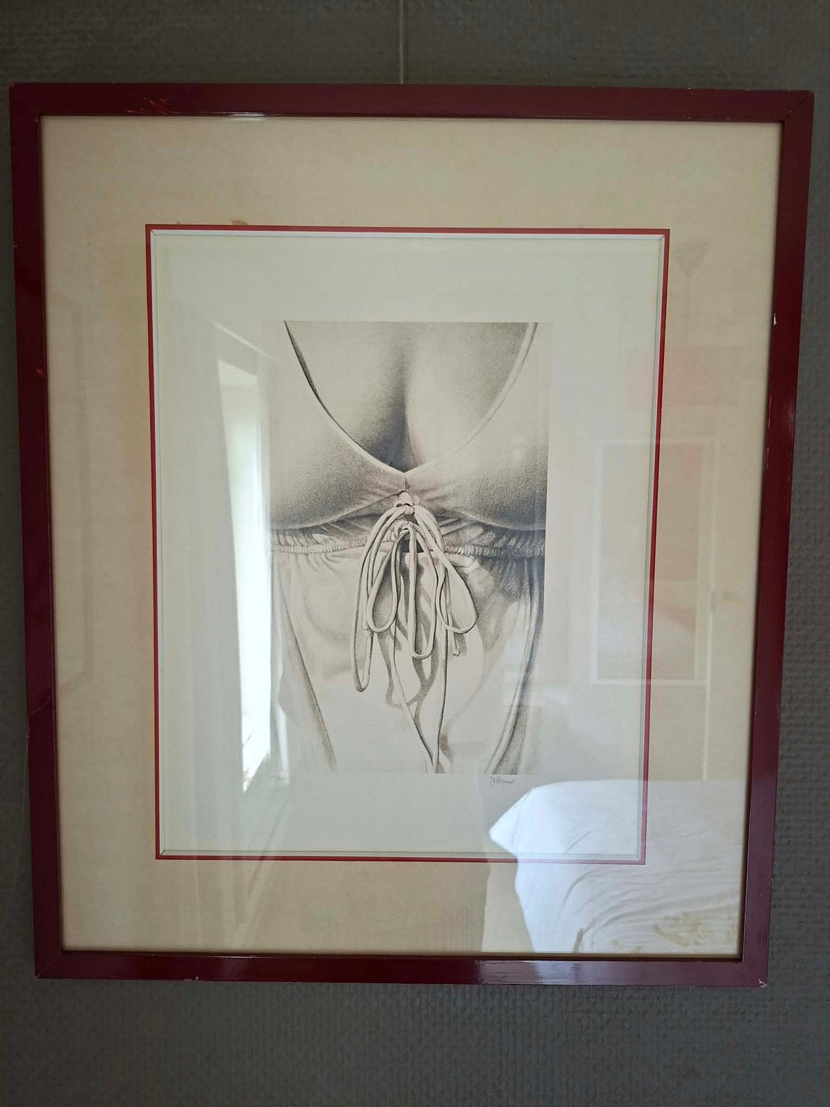 Kunst gesigneerde Litho Vrouwelijke torso, Ophalen of Verzenden