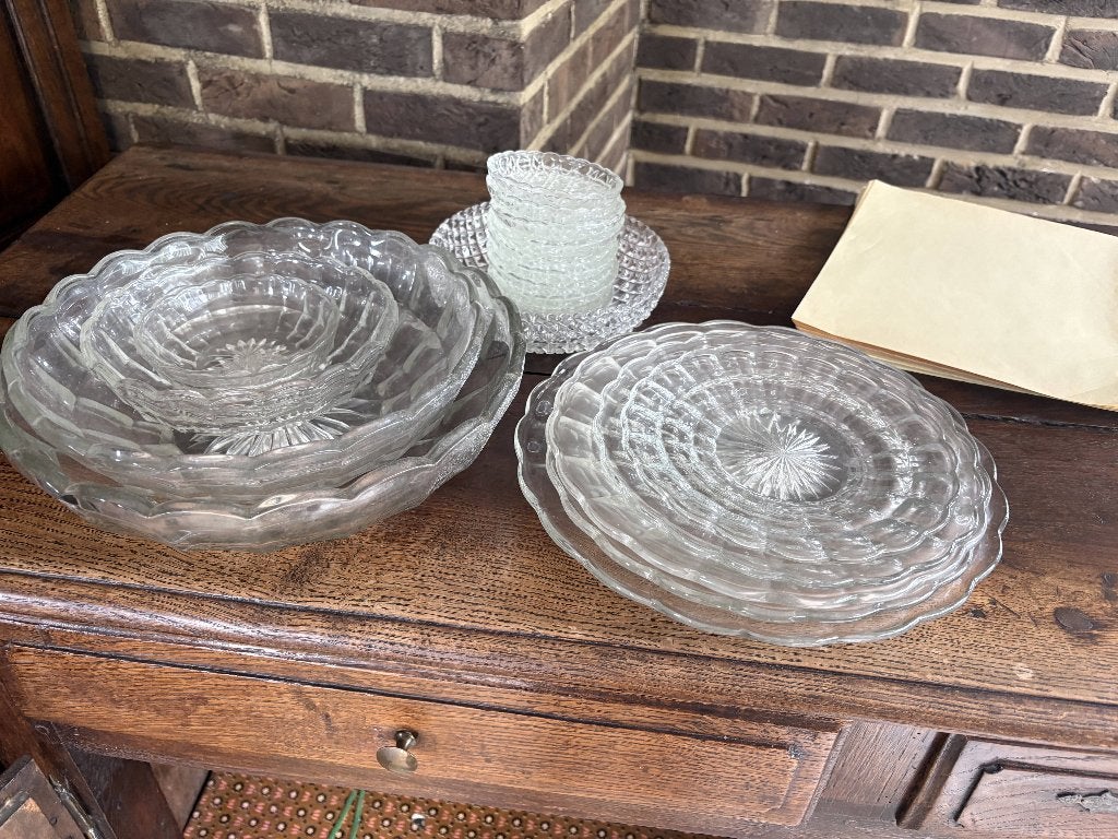 Glazen schotels, Huis en Inrichting, Ophalen, Gebruikt, Overige merken, Vintage