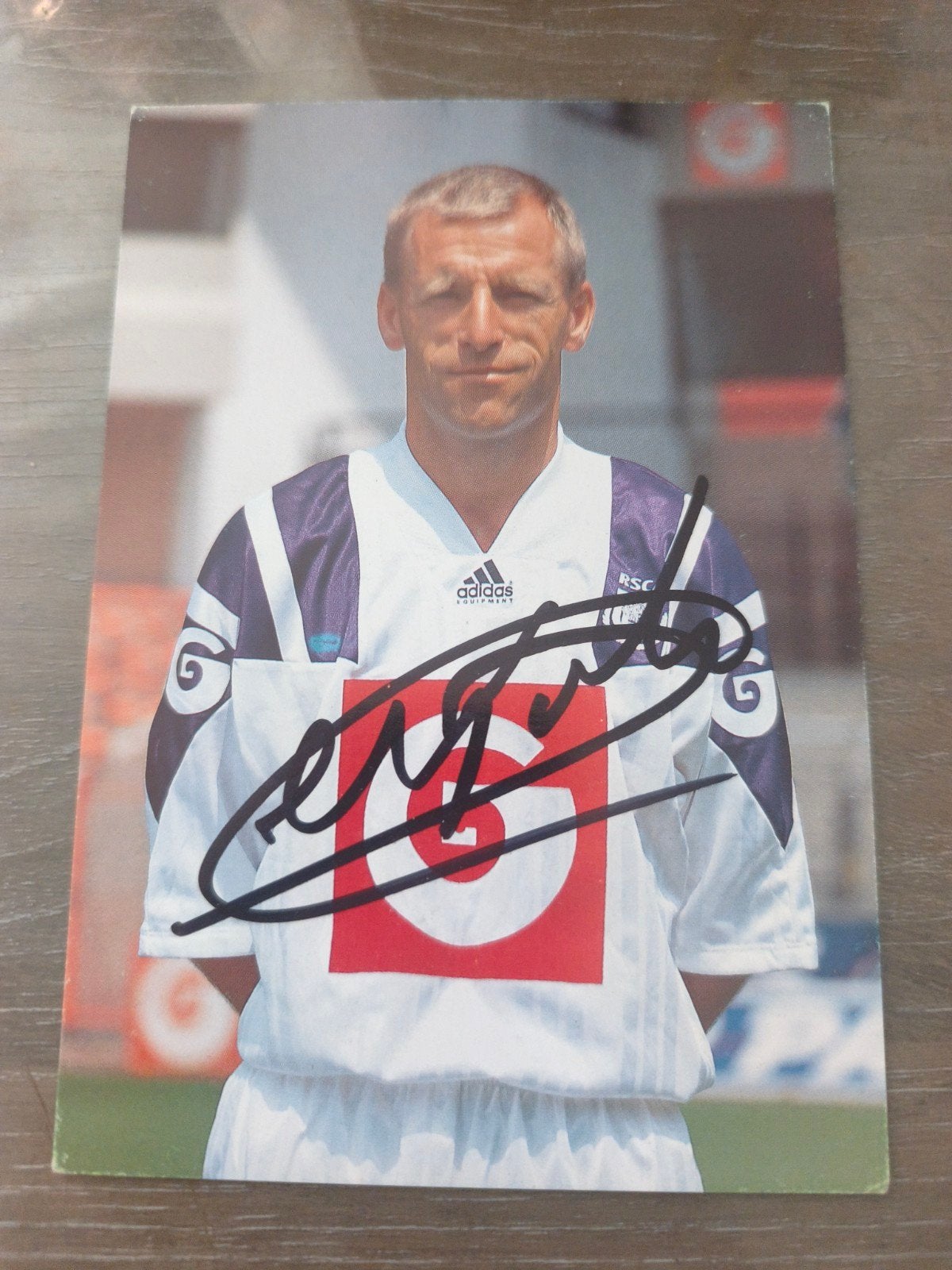 carte dédicacée RSC Anderlecht Michel Dewolf, Collections, Enlèvement ou Envoi