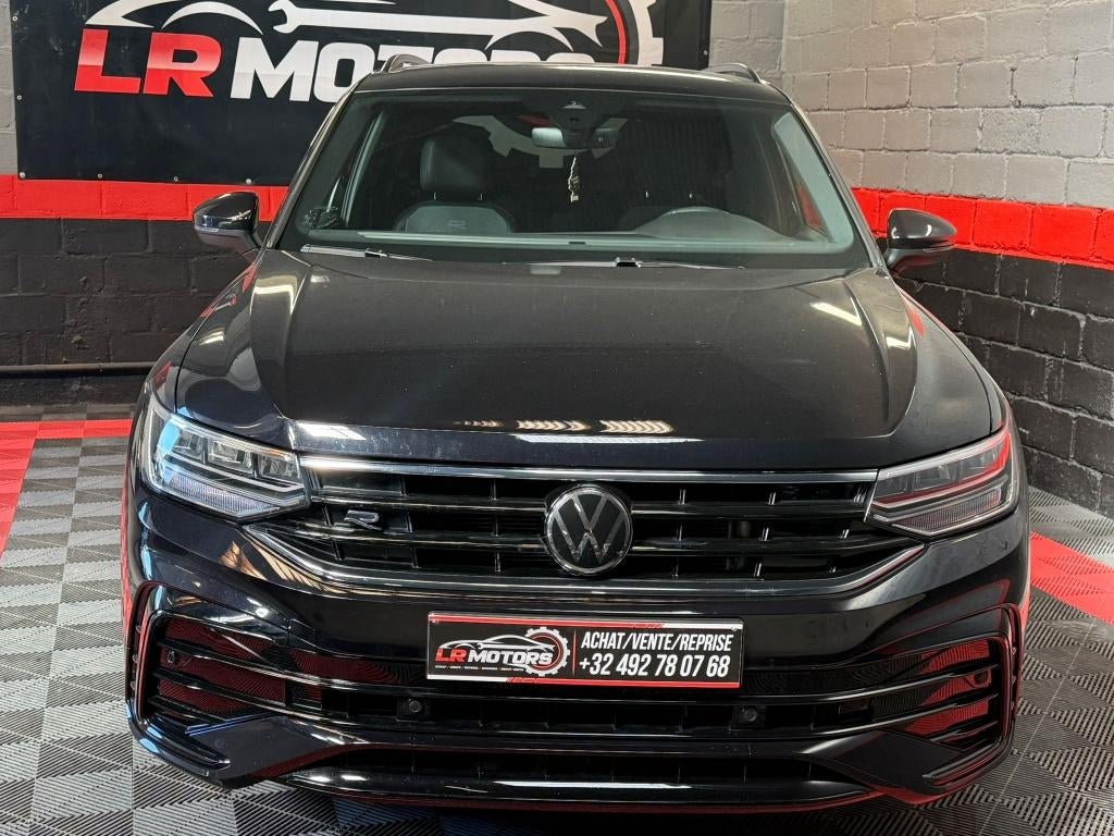 **VW TIGUAN R-LINE//DSG//VOLLEDIGE OPTIE**, 1998 cc, 4 cilinders, Zwart, Leder