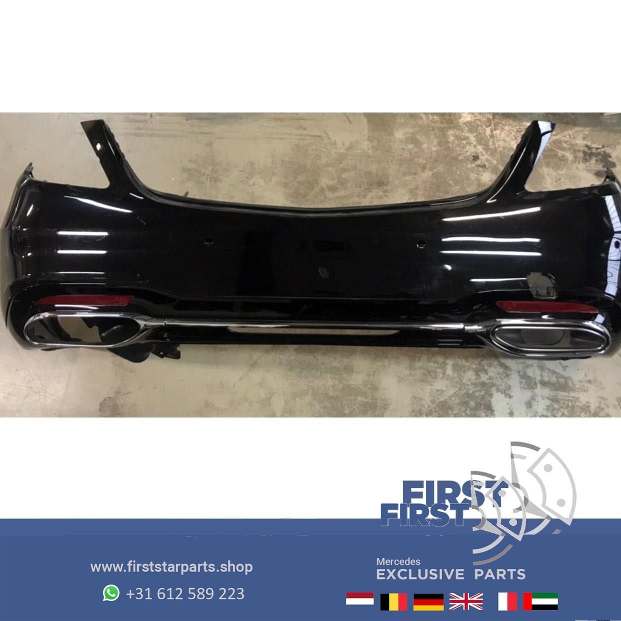 W222 FACELIFT AMG ACHTERBUMPER S Klasse 2017 ZWART origineel, Utilisé, -, Avant, -