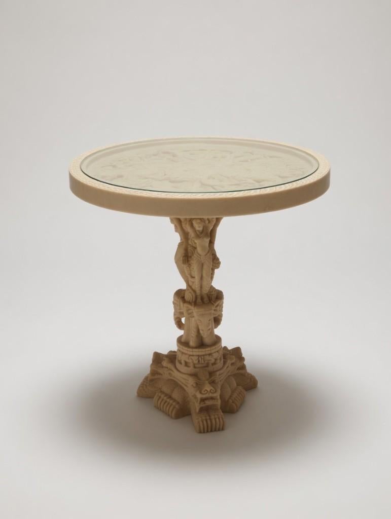 Vintage Chinoiserie Bijzettafel – Reliëf – Kunsthars, Ophalen