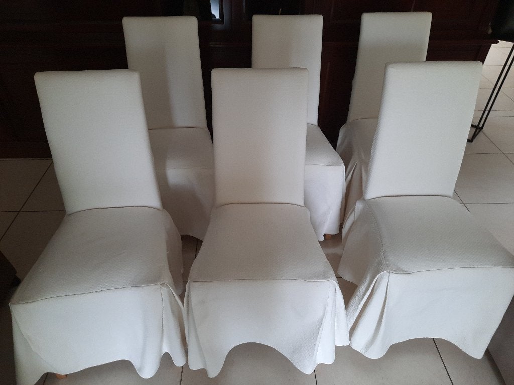eetkamerstoelen, Huis en Inrichting, Stoelen, Ophalen, Wit, Stof, Vijf, Zes of meer stoelen