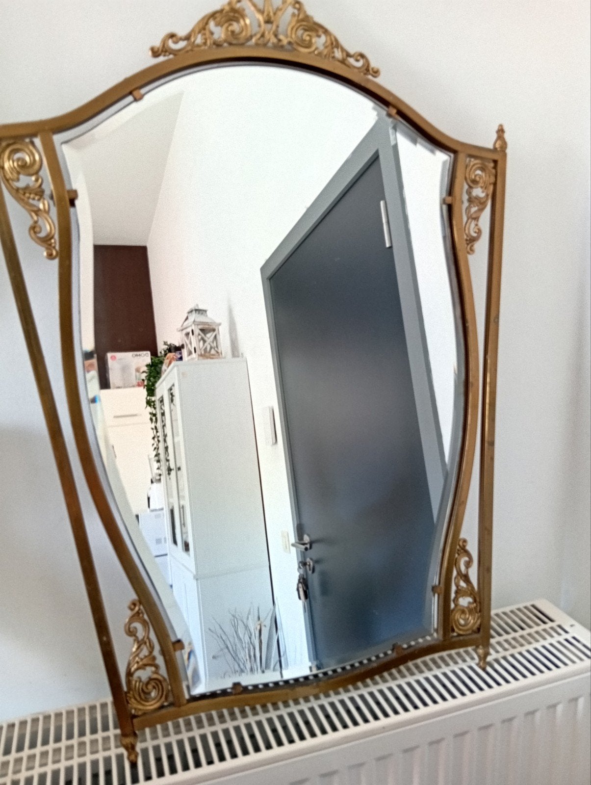 Ancien miroir en laiton, Antiquités & Art, Enlèvement