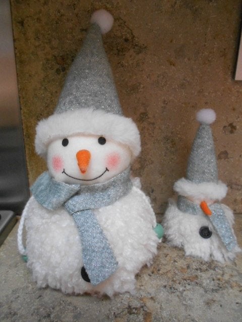2 adorables poupées bonhomme de neige, Enlèvement ou Envoi, Comme neuf