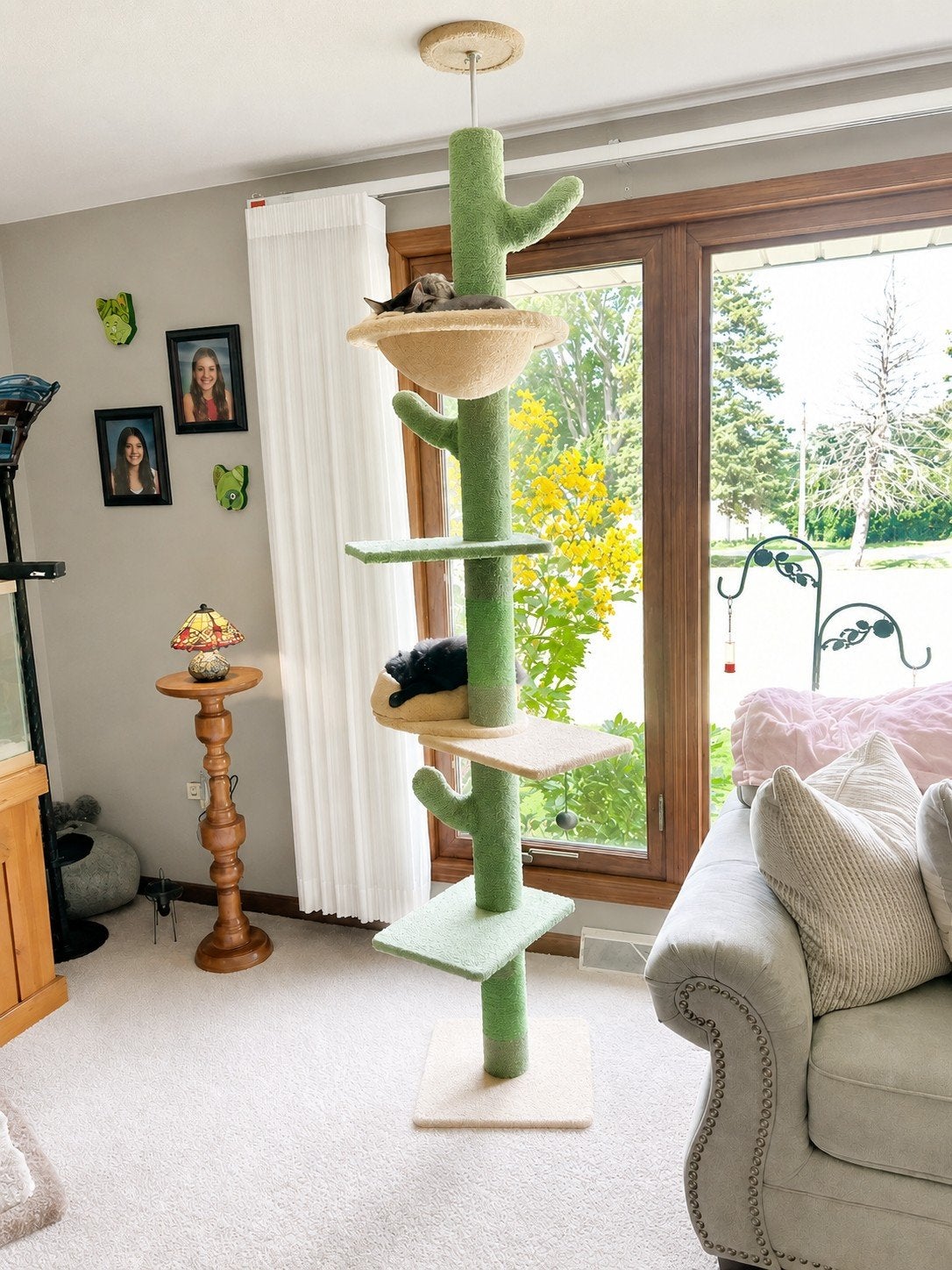 XXL Cactus Krabpaal 205-255cm – Verstelbaar – Extra Dikke Pa, Dieren en Toebehoren, Krabmeubelen, Ophalen of Verzenden, Krabpaal