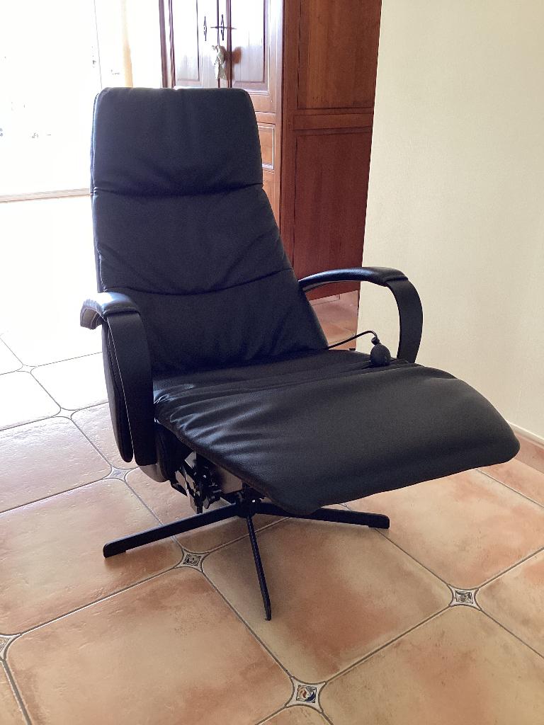 Luxe Prominent sta-op relax (luxe merk)moderne stijl, Huis en Inrichting, Fauteuils, Zo goed als nieuw, Leer, Ophalen