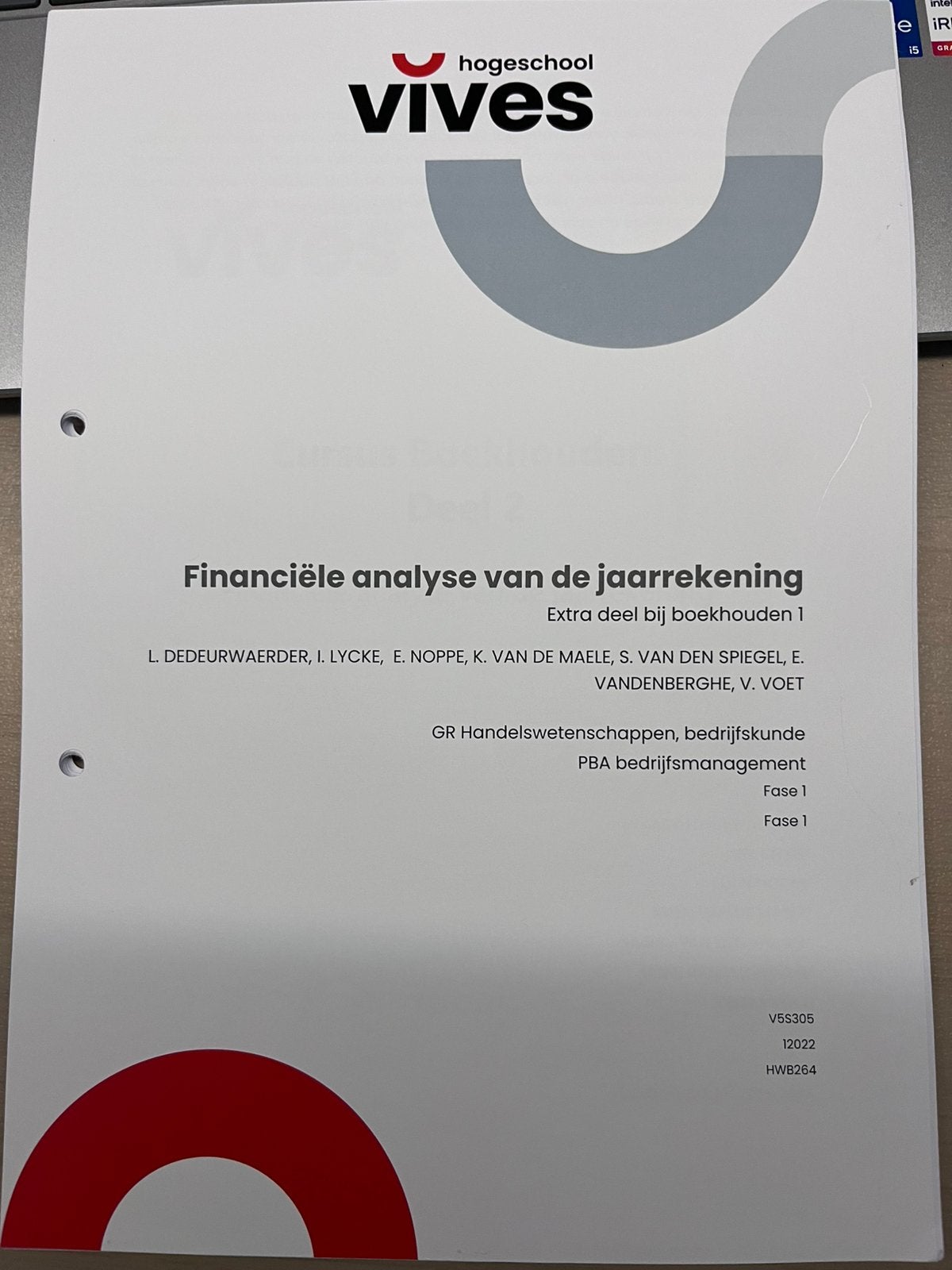 Financiële analyse van de jaarrekening, Boeken, Ophalen, Nieuw