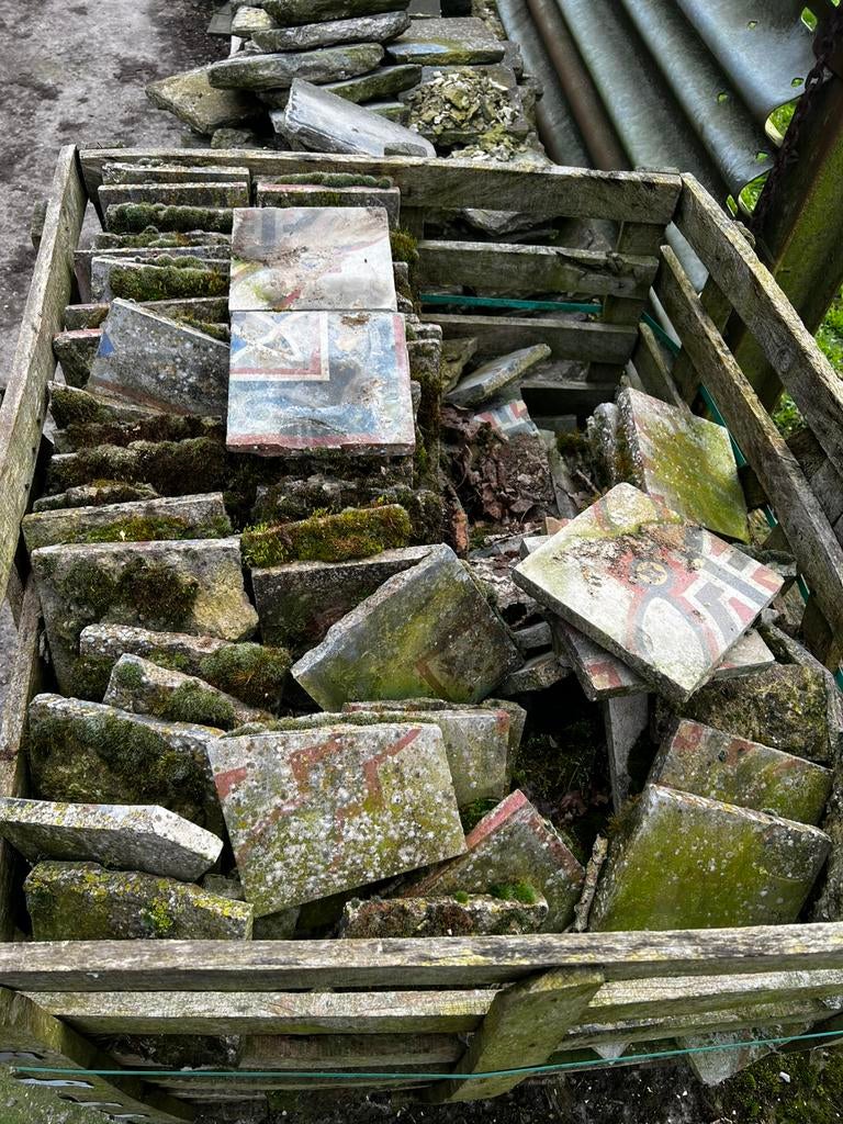 Oude cement tegels gratis, Ophalen
