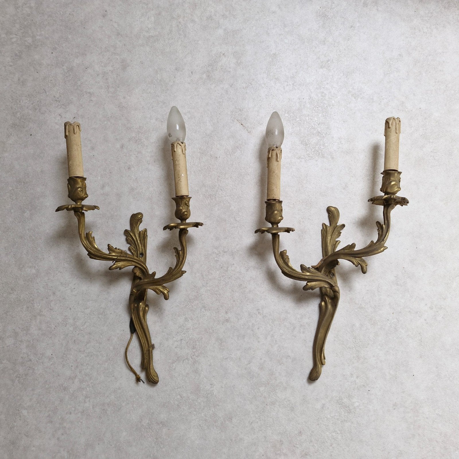 2 antieke wandlampen, Antiek en Kunst, Ophalen