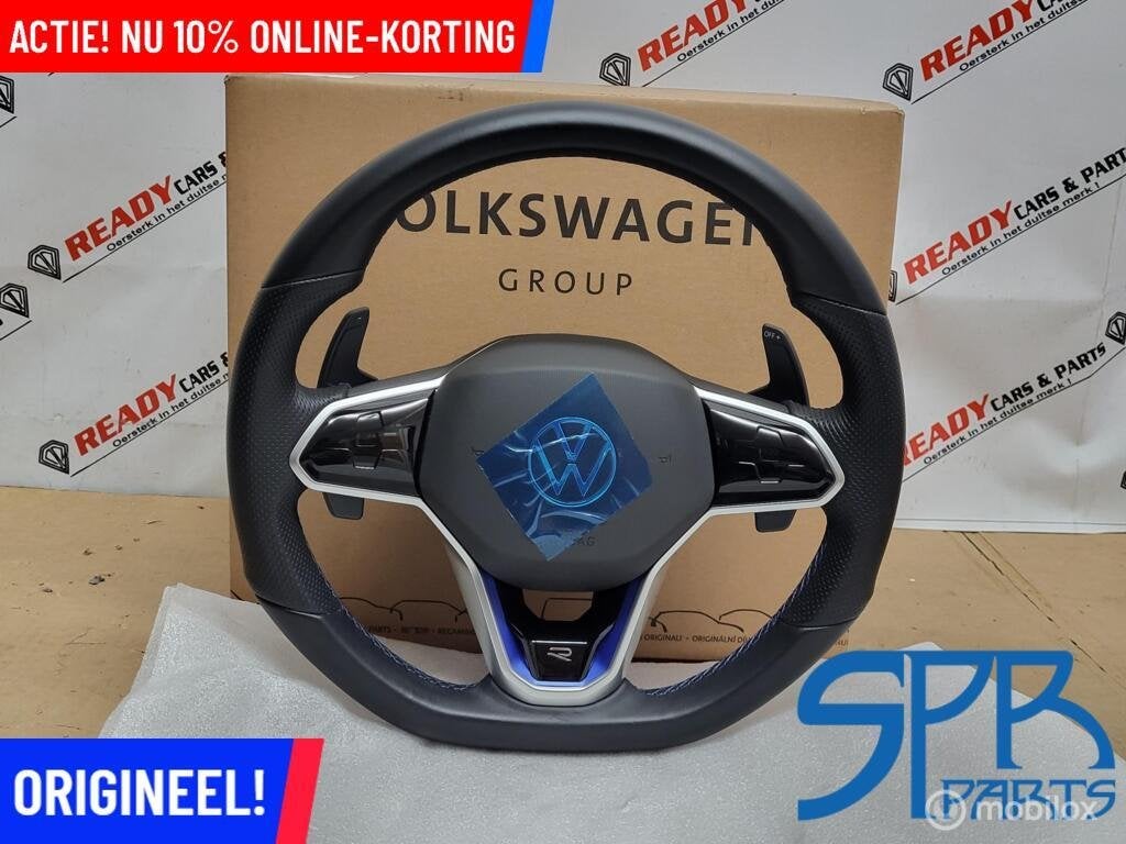 Stuurwiel STUUR VW Golf 8 VIII R + AIRBAG NIEUW F1 FLIPPER, Auto-onderdelen, Besturing, Volkswagen, Nieuw, Ophalen of Verzenden