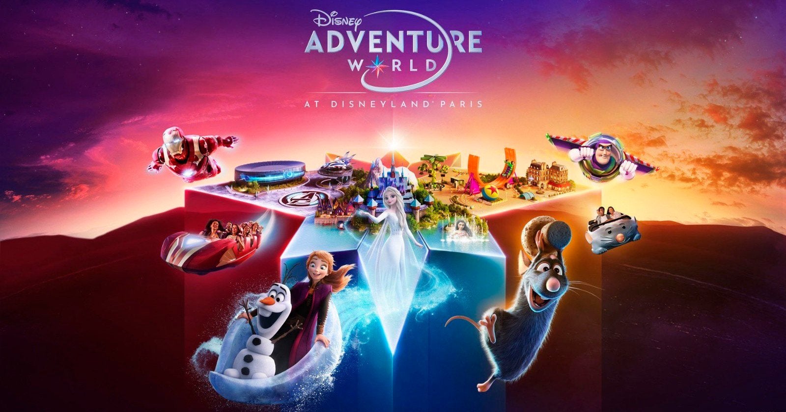 Tickets Disneyland Parijs / adventure world. 1 dag 2 parken.