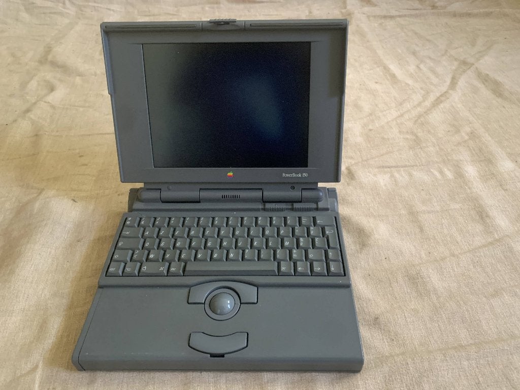 Apple PowerBook 150 vintage non testé + adaptateur d'origine, Enlèvement ou Envoi, Apple