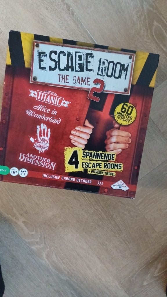 bordspel zgan Escape Room 2 zgan compleet, Hobby en Vrije tijd, Een of twee spelers, Ophalen of Verzenden, Zo goed als nieuw