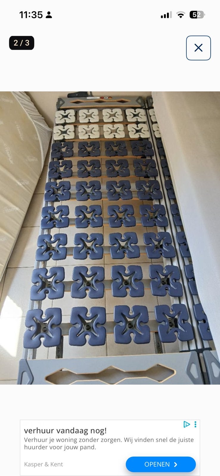2x Froli lattenbod 70x200 verstelbaar NIEUWSTAAT, Ophalen, Zo goed als nieuw, Bedbodem, 200 cm