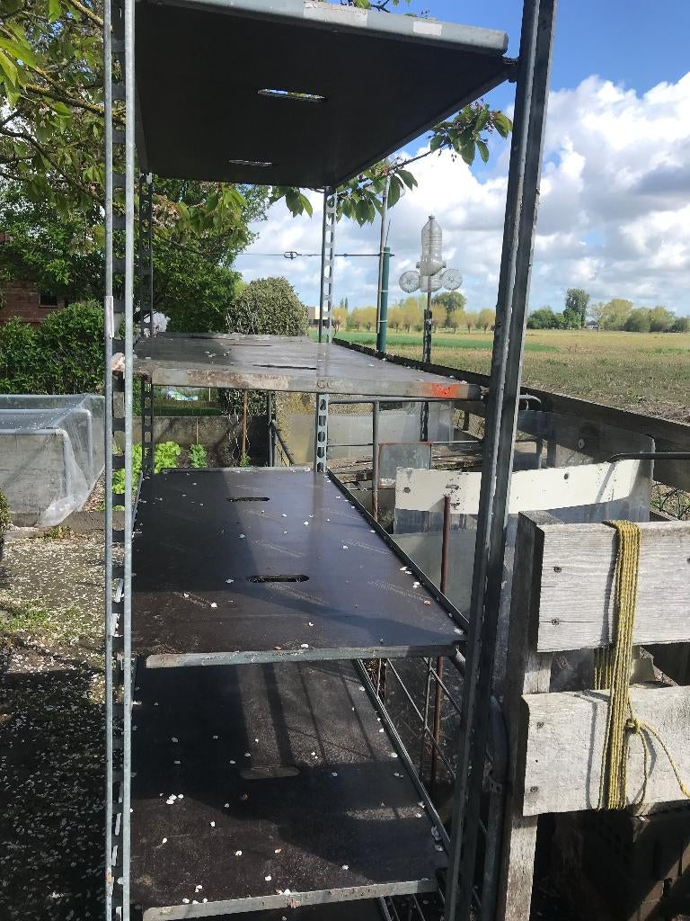 bloem en planten wagen op wielen 5 leg planken, Enlèvement