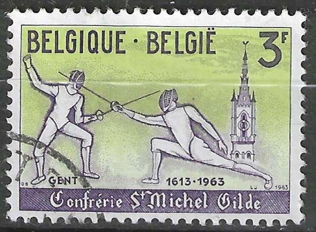 Belgie 1963 - Yvert/OBP 1247 - Gentse Schermersgilde  (ST), Verzenden, Gestempeld, Gestempeld, Sport