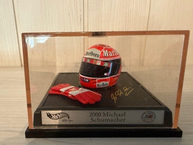 Hot Wheels Mattel 1/8 2000 Michael Schumacher Ferrari helm, Ophalen of Verzenden, Zo goed als nieuw, Auto, Hot Wheels