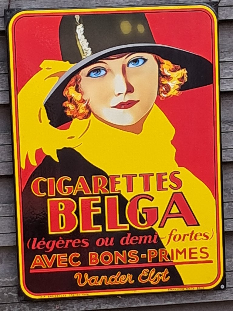 Vintage emaille Reclamebord BELGA  moderne repro, Verzamelen, Merken en Reclamevoorwerpen, Ophalen of Verzenden, Zo goed als nieuw