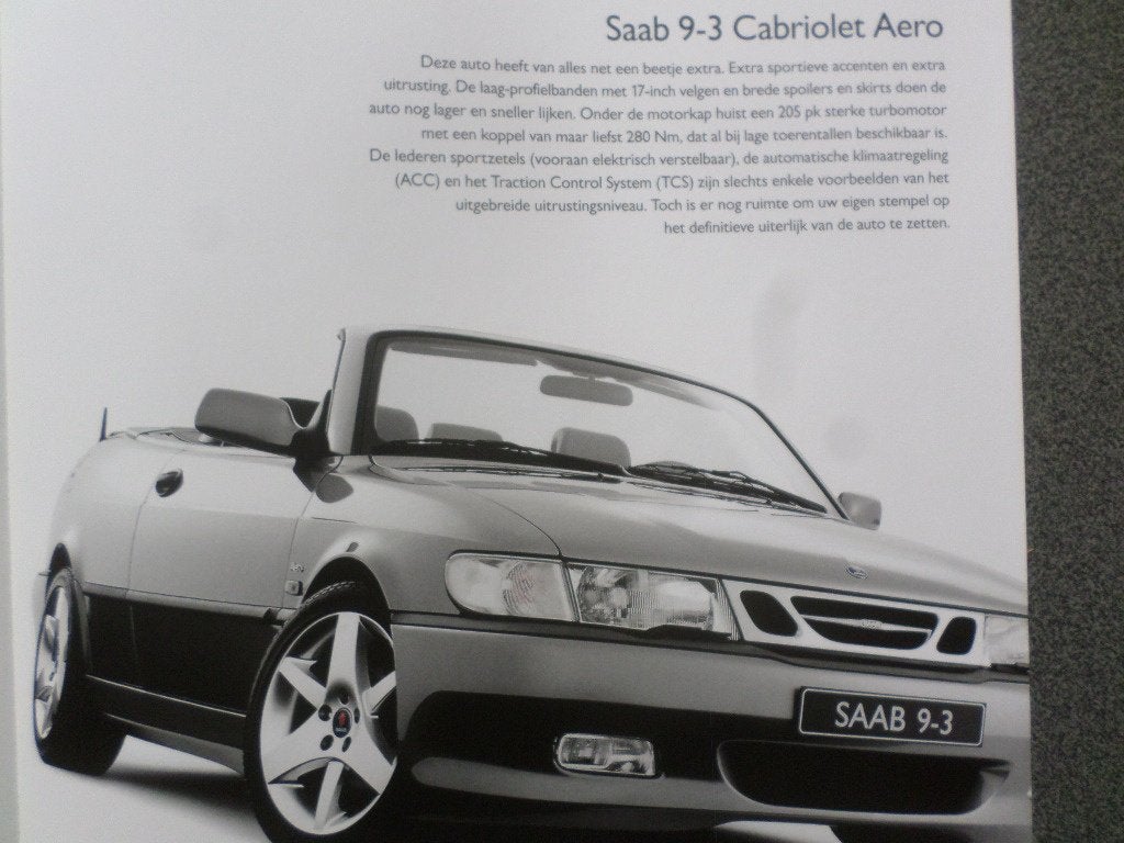 Brochure Saab 9³ 93 Cabrio 2003, Enlèvement ou Envoi