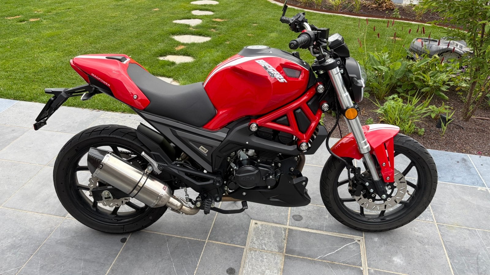 Magpower bigger 50cc Rood, Fietsen en Brommers, Brommers | Overige merken, Ophalen, Gebruikt, Klasse B (45 km/u), 50 cc