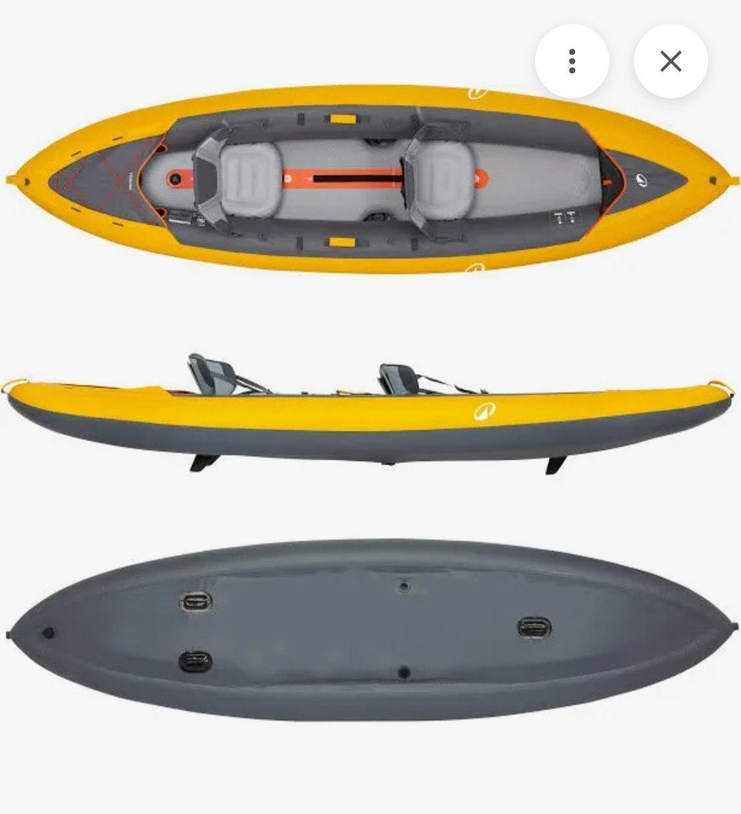 Opblaasbare kayak voor 1 of 2 personen, Watersport en Boten, Kano's, Ophalen