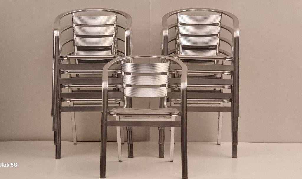 Chaise en aluminium, Enlèvement, Comme neuf, Aluminium, Empilable