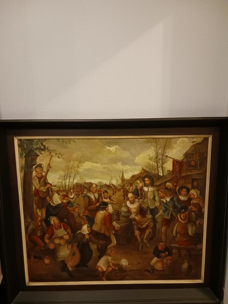 Schilderij van luc heirbout de boeren van hoolen, Antiek en Kunst, Ophalen