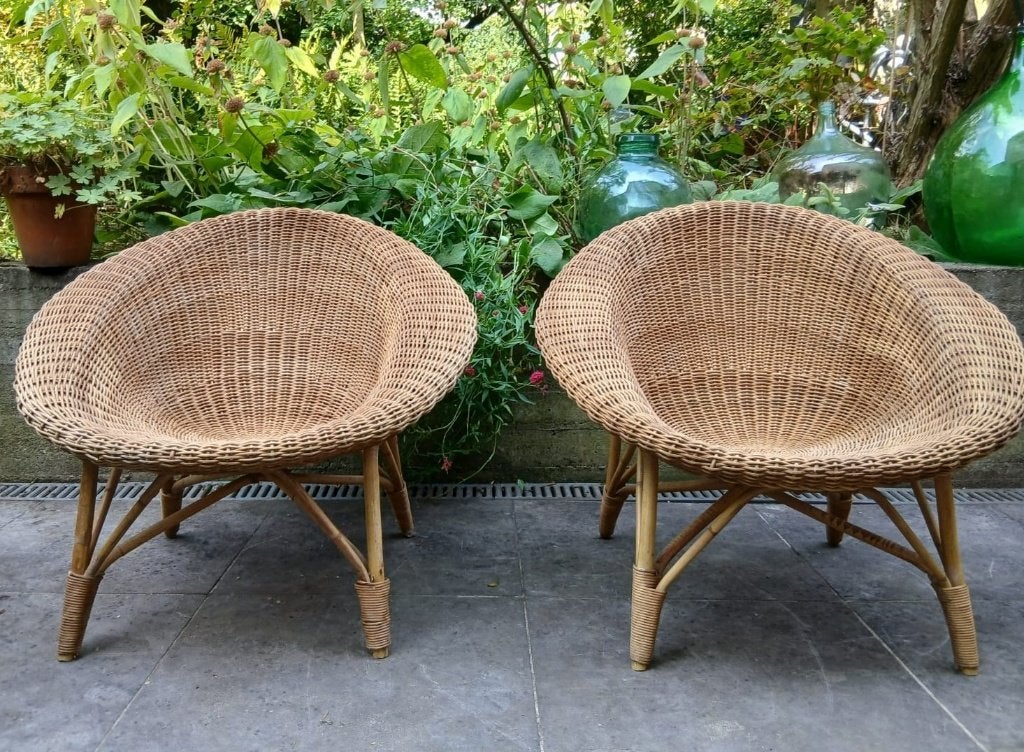 2 rotan kuipzetels, Ophalen