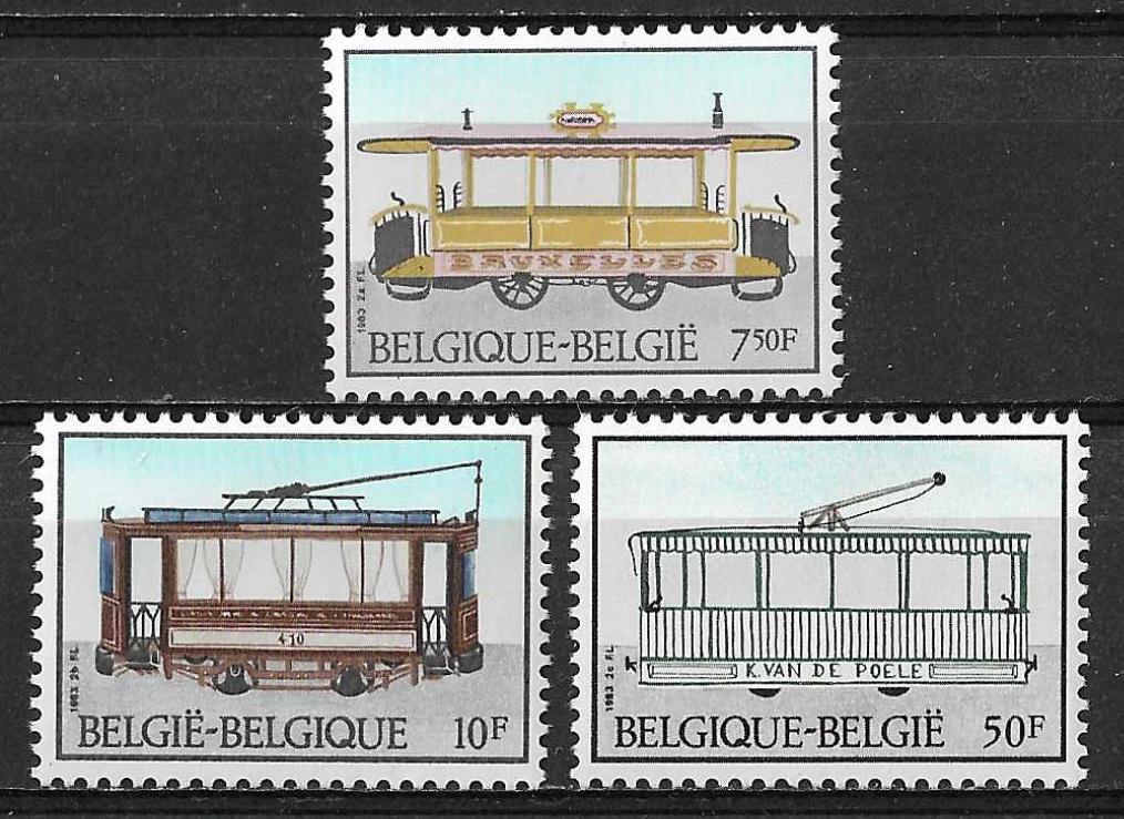 België OPC 2079-81 Geschiedenis van de tram **, Ophalen of Verzenden, Postfris, Postfris