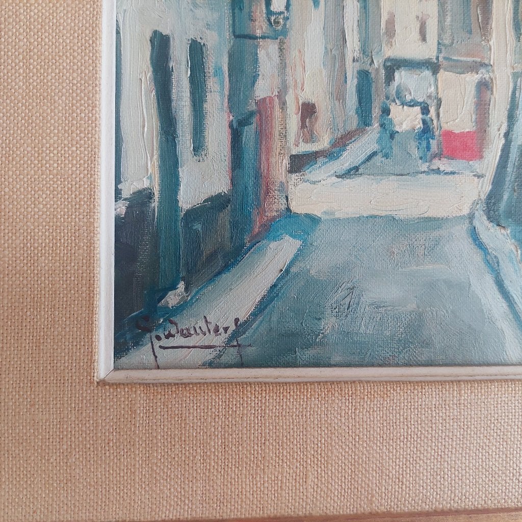 schilderij van Emile Wauters, Ophalen, Expressionistisch, Stads- / dorpsgezicht