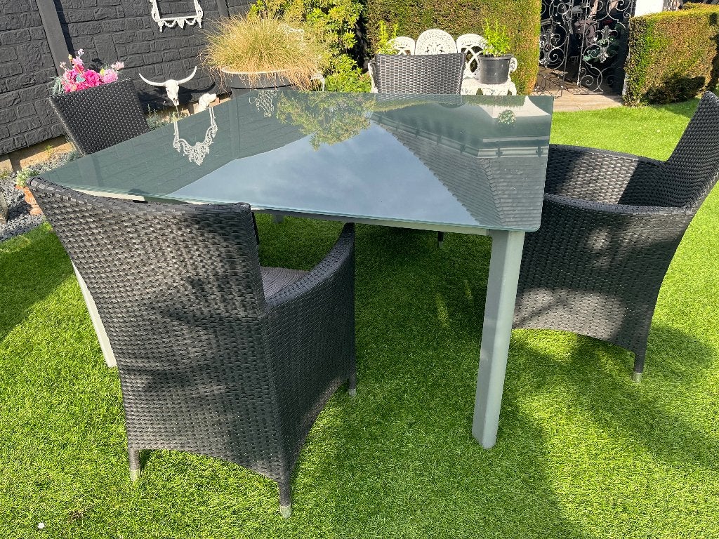 Tuinset, Ophalen, 4 zitplaatsen, Gebruikt, Aluminium